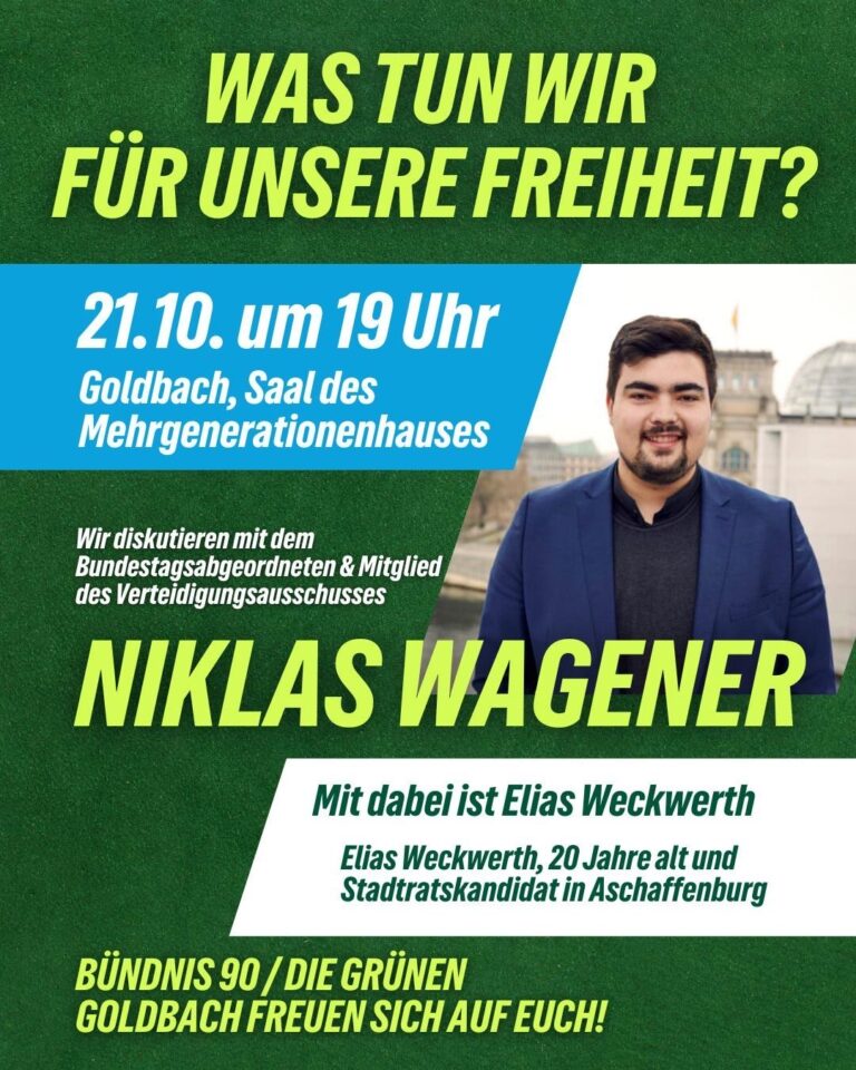 Einladung zur Veranstaltung mit Niklas Wagener